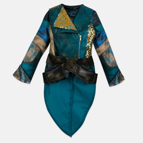 Disney Parks Descendants Uma Costume Girl’s 5/6 Youth Pirate Leather Jacket Belt - Picture 14 of 16